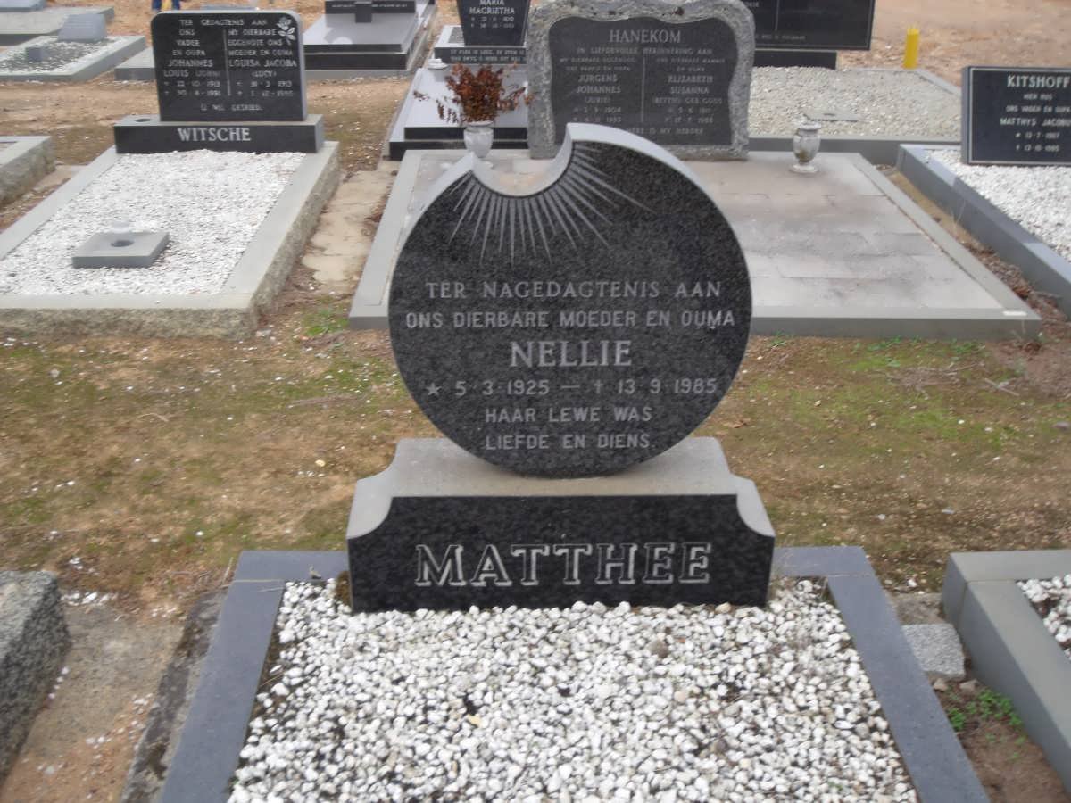 MATTHEE Nellie 1925-1985