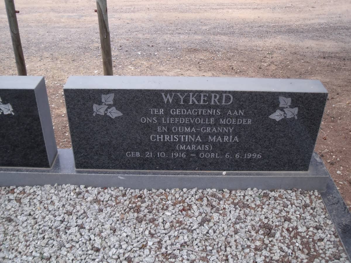 MARAIS Roeland Pieter 1913-1971 &amp; Christina Maria voorheen WYKERD nee MARAIS 1916-1996