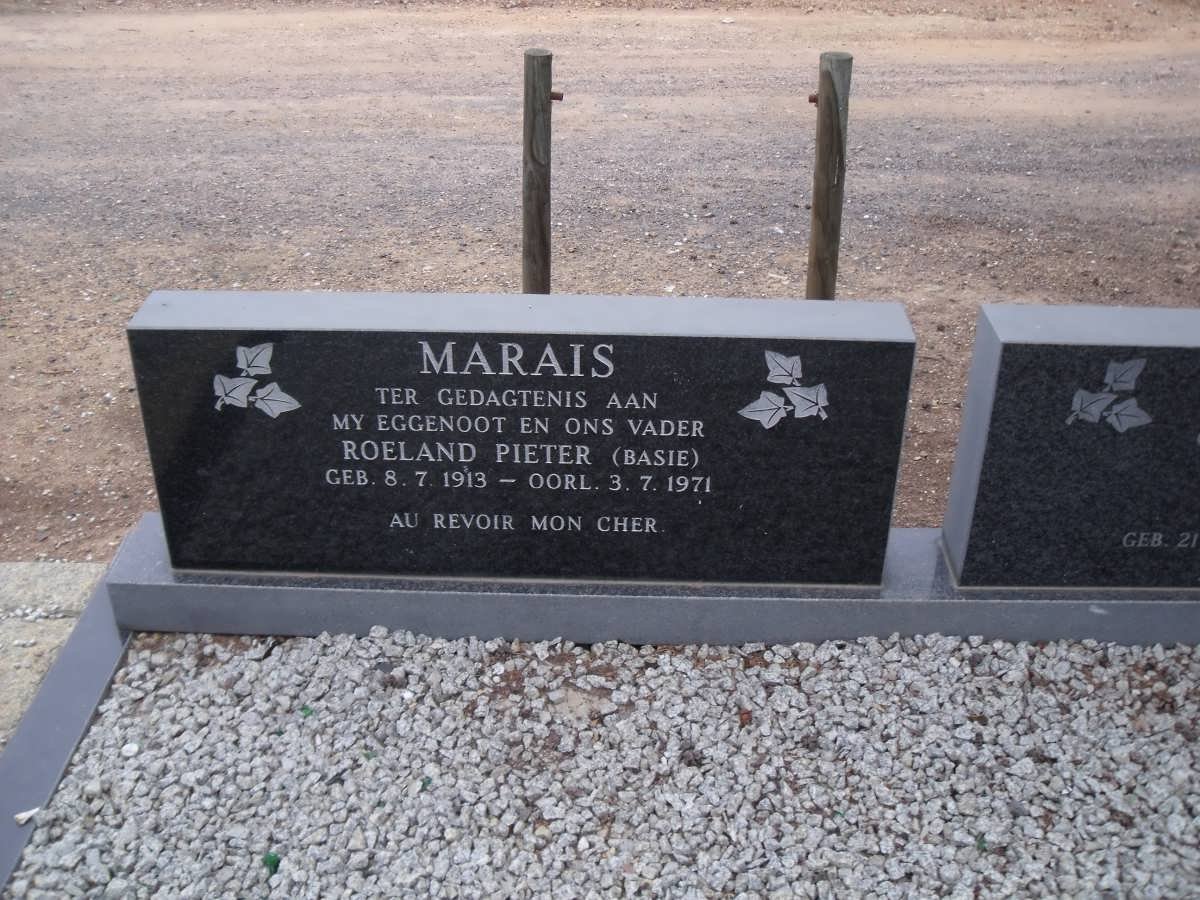 MARAIS Roeland Pieter 1913-1971 &amp; Christina Maria voorheen WYKERD nee 1916-1996
