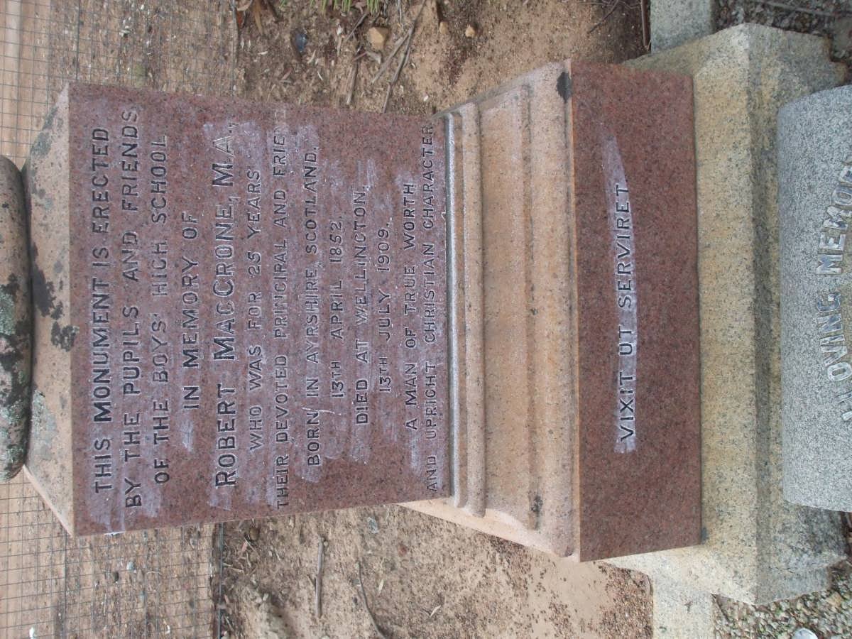 MacCRONE Robert 1852-1909 &amp; Elizabeth Mary SCOTT 1866-1940 :: MacCRONE Ian Douglas 1898-1981