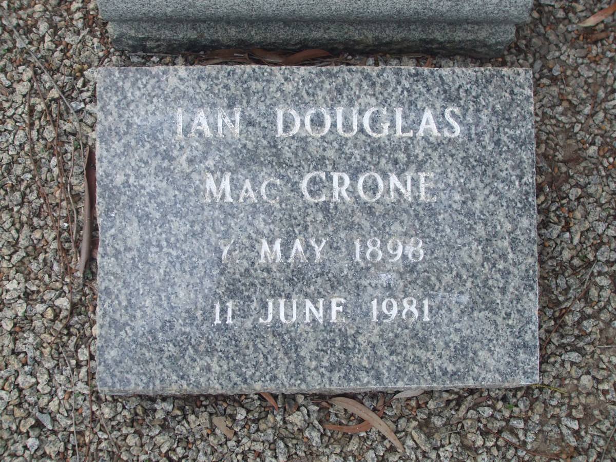 MacCRONE Ian Douglas 1898-1981