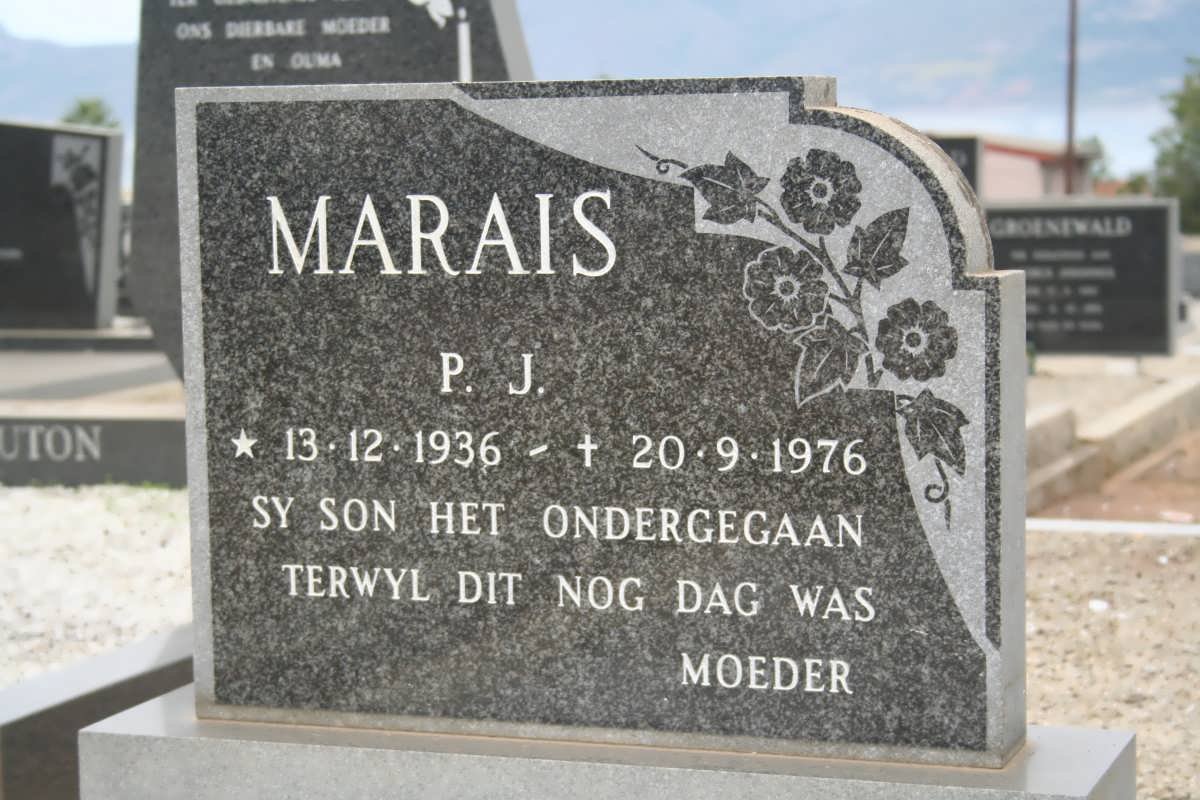 MARAIS P.J. 1936-1976