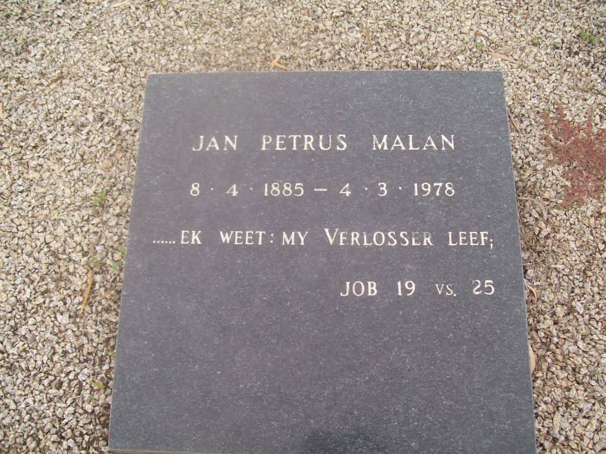 MALAN Jan Petrus 1885-1978
