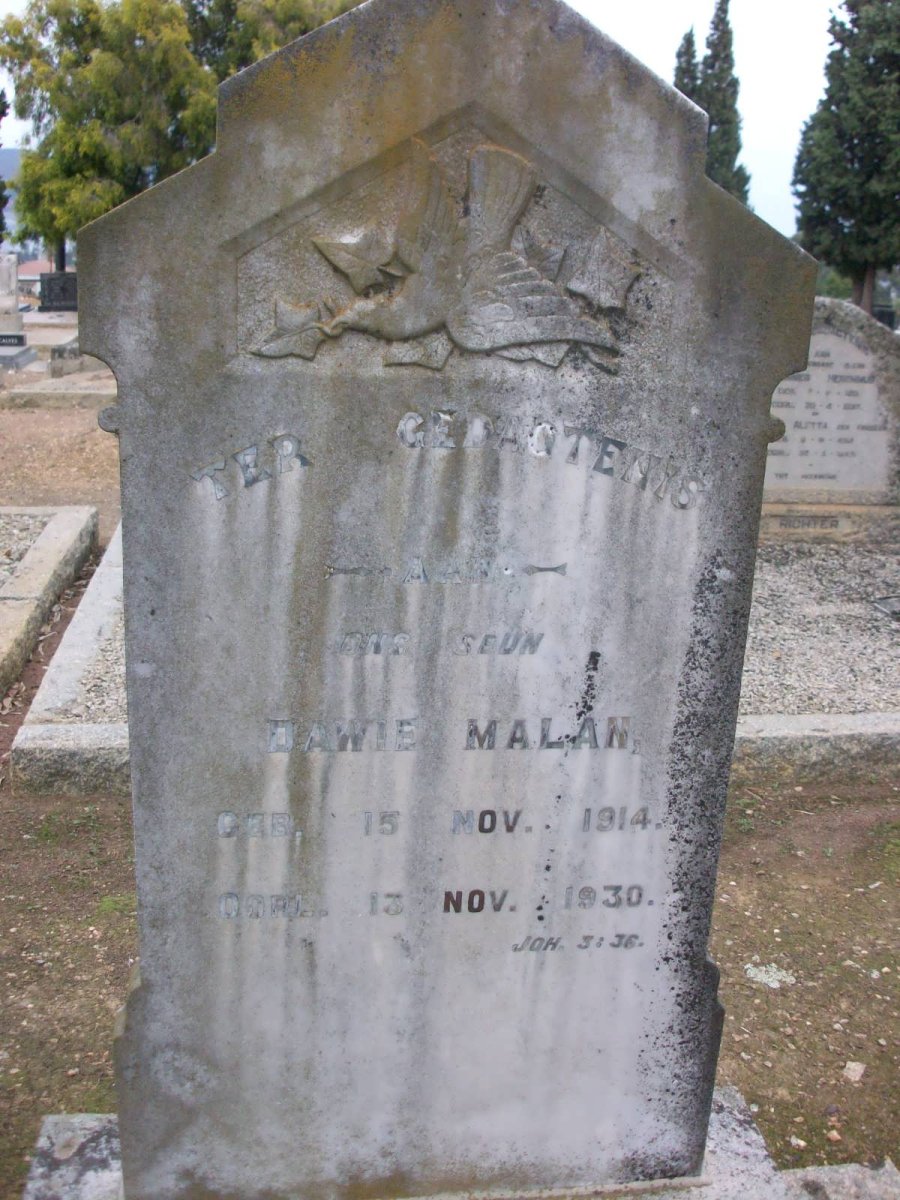 MALAN Dawie 1914-1930