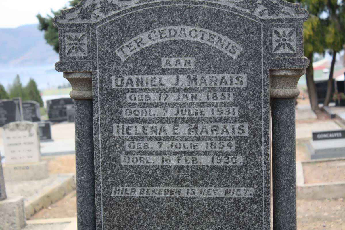 MALAN Daniel J. 1851-1931 &amp; Helena E. 1854-1930