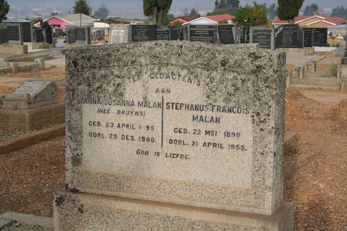 MALAN Stephanus Francois 1890-1952 &amp; Anna Susanna BRUYNS 1895-1940