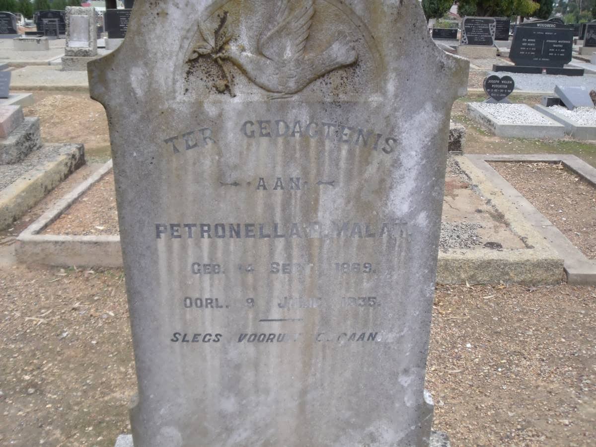 MALAN Petronella R. 1869-1935