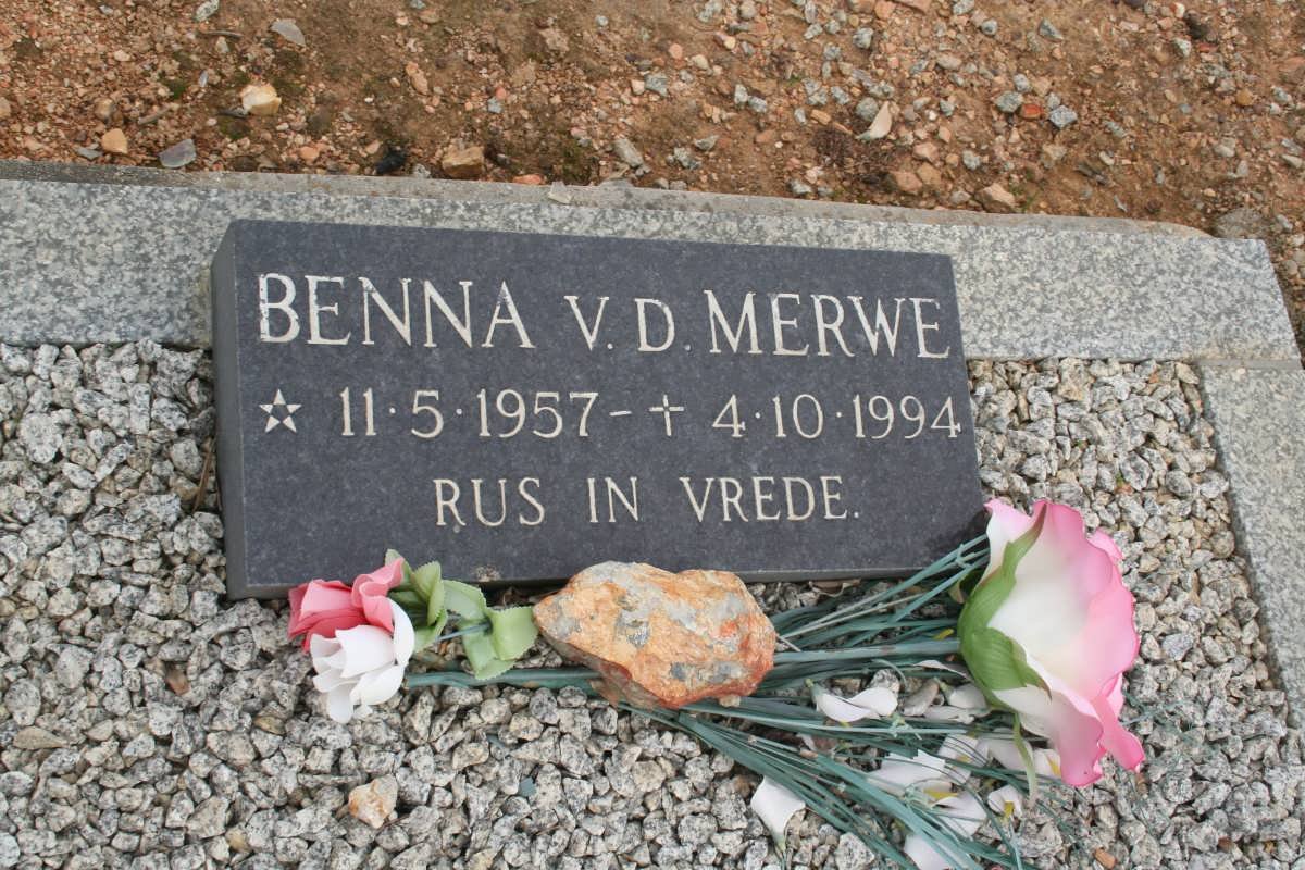 MERWE Benna, v.d. 1957-1994