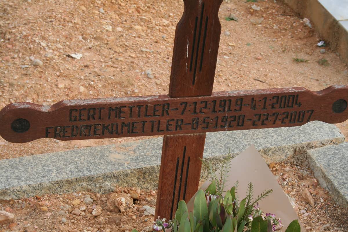 METTLER Gert 1919-2004 &amp; Fredrieka 1920-2007