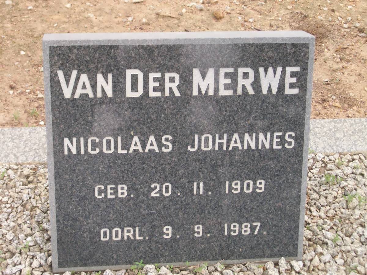 MERWE Nicolaas Johannes, van der 1909-1987