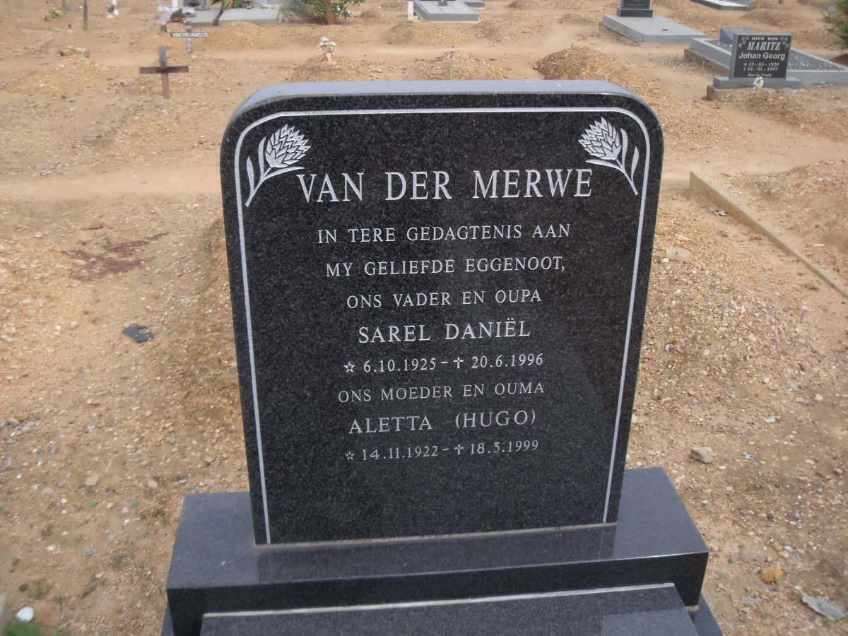 MERWE Sarel Daniël, van der 1925-1996 &amp; Aletta HUGO 1922-1999