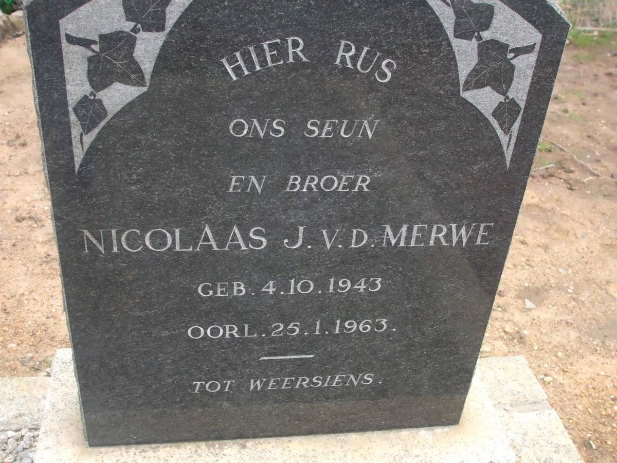 MERWE Nicolaas J., v.d. 1943-1963