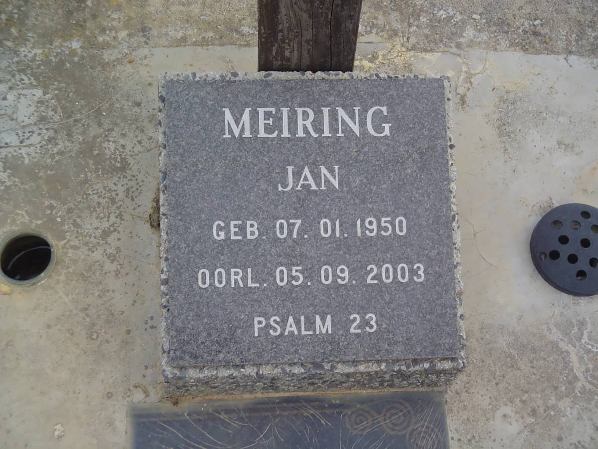 MEIRING Jan 1950-2003