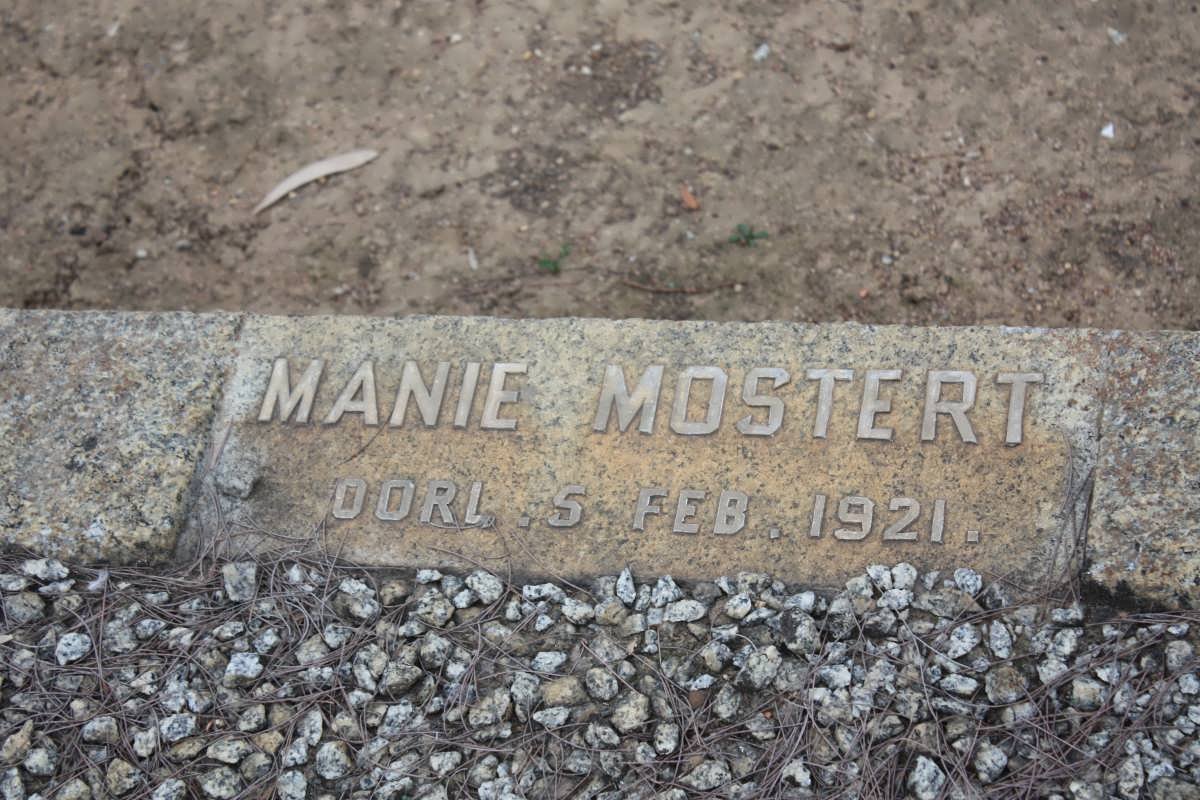 MOSTERT Manie -1921