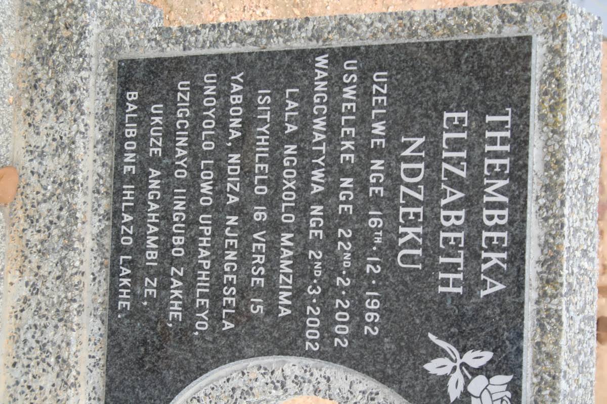 NDZEKU Thembeka Elizabeth 1962-2002
