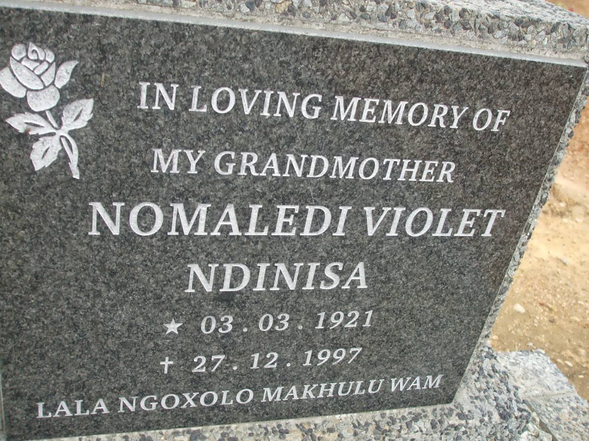 NDINISA Nomaledi Violet 1921-1997