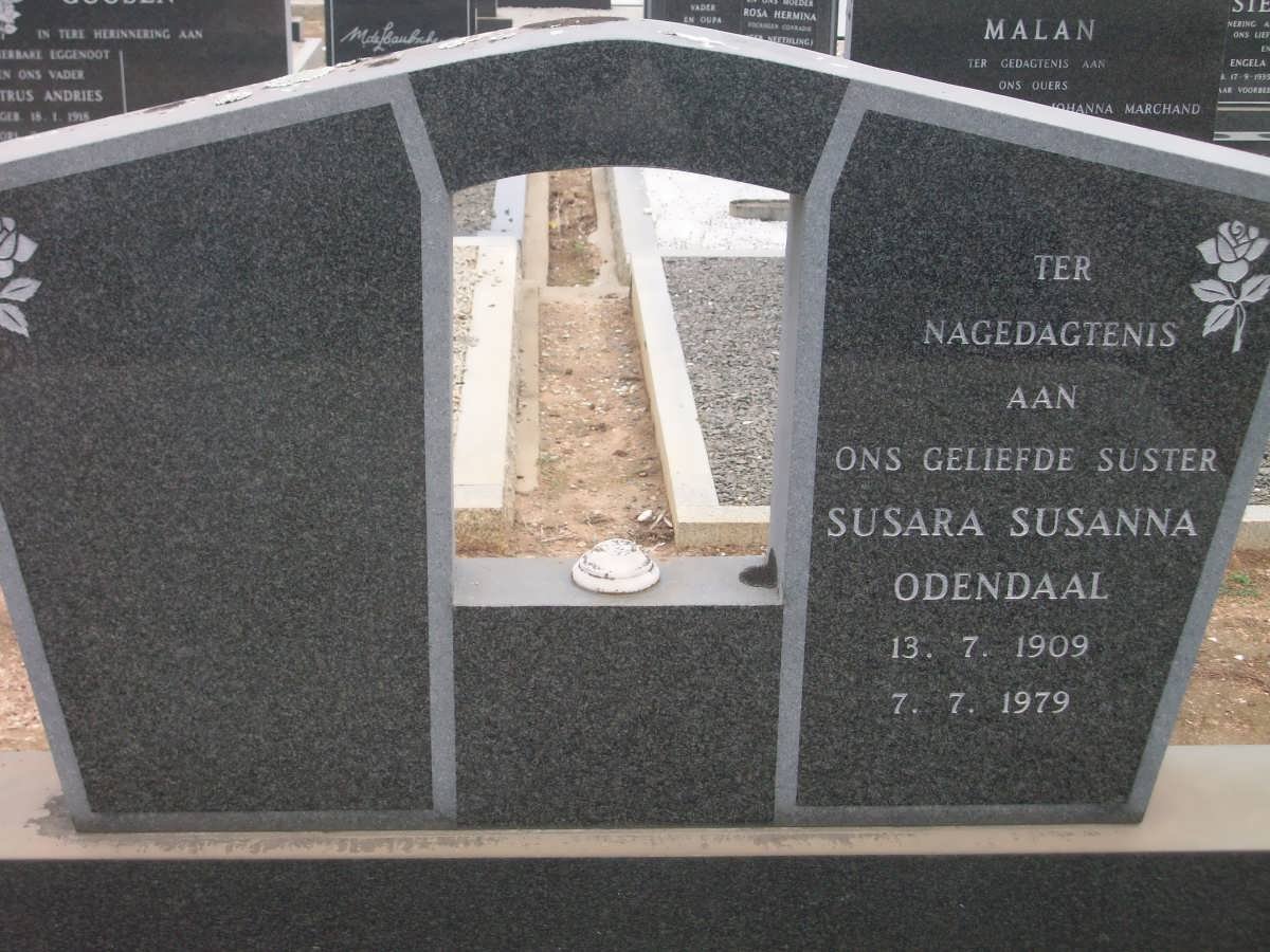 ODENDAAL Susara Susanna 1909-1979