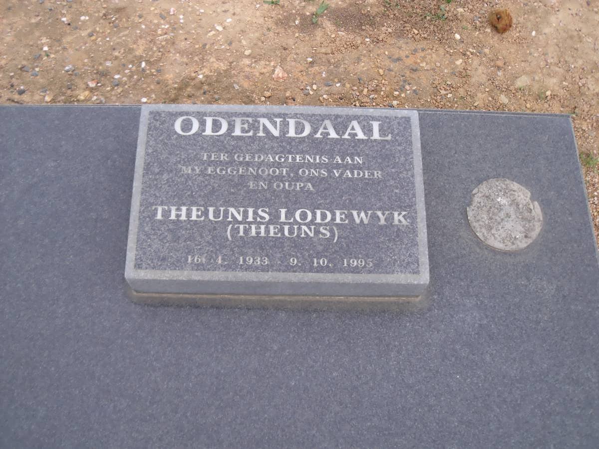 ODENDAAL Theunis Lodewyk 1933-1995