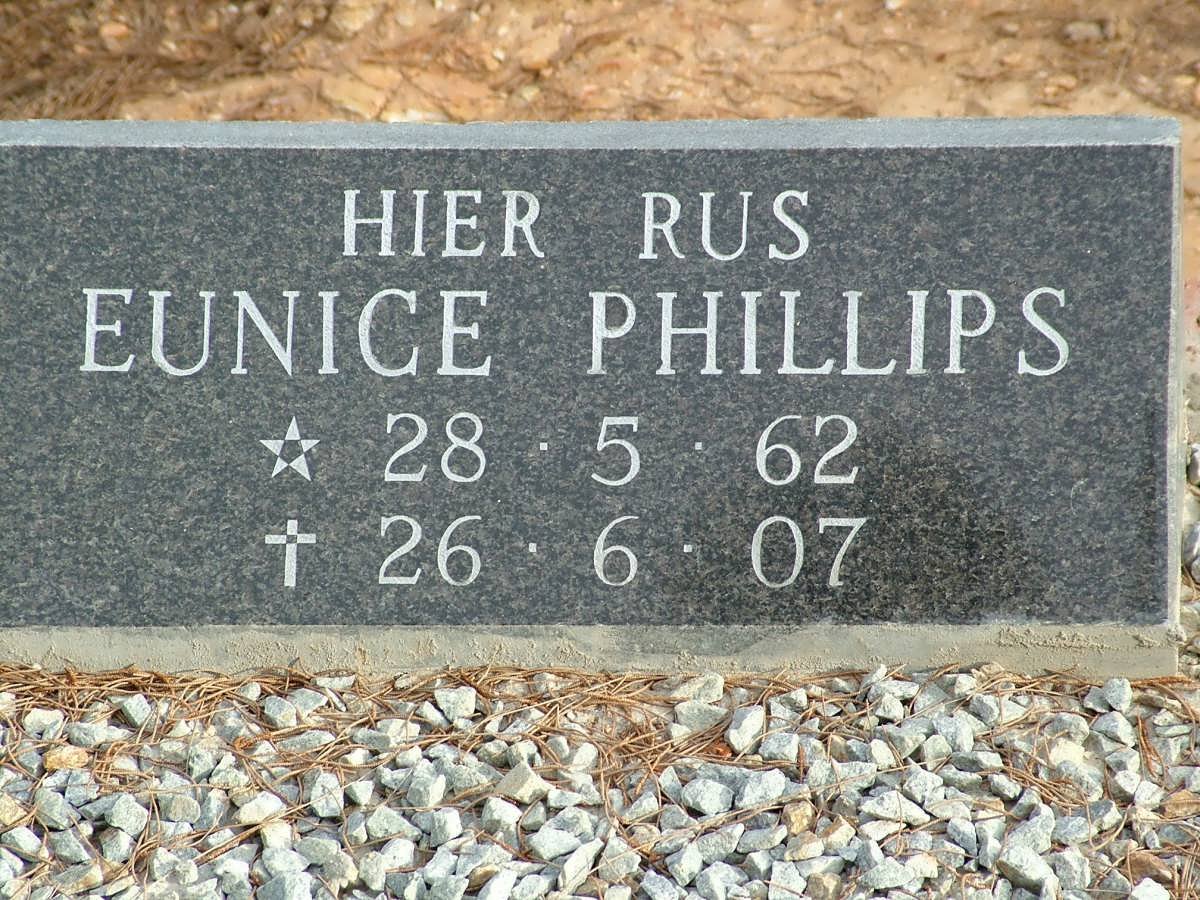 PHILLIPS Eunice 1962-2007