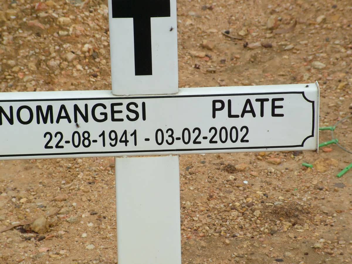 PLATE Nomangesi 1941-2002