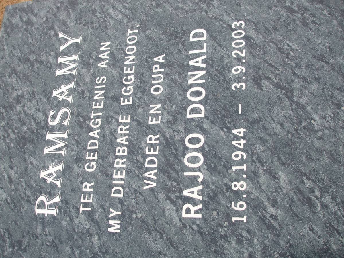 RAMSAMY Rajoo Donald 1944-2003