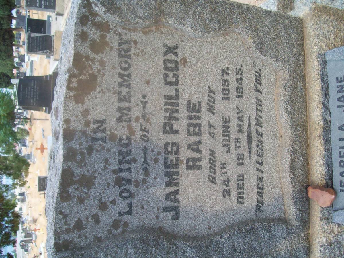 RABIE James Philcox 1897-1945