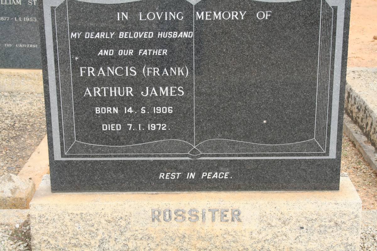 ROSSITER Francis Arthur James 1906-1972