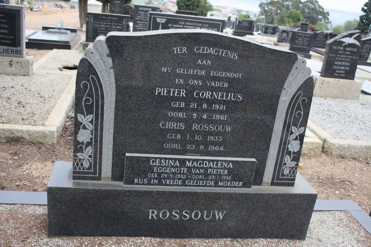 ROSSOUW Pieter Cornelius 1921-1961 &amp; Gesina Magdalena 1932-1992 :: ROSSOUW Chris 1933-1964