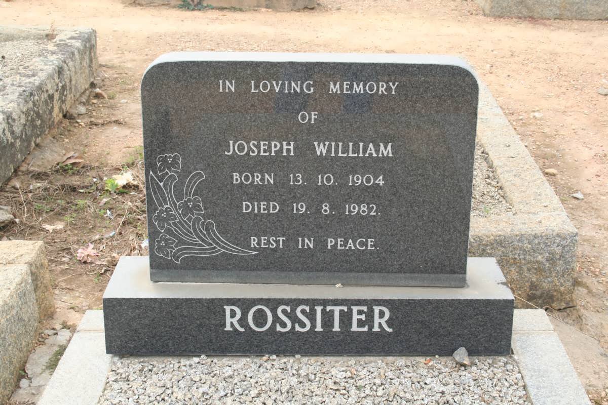 ROSSITER Joseph William 1904-1982
