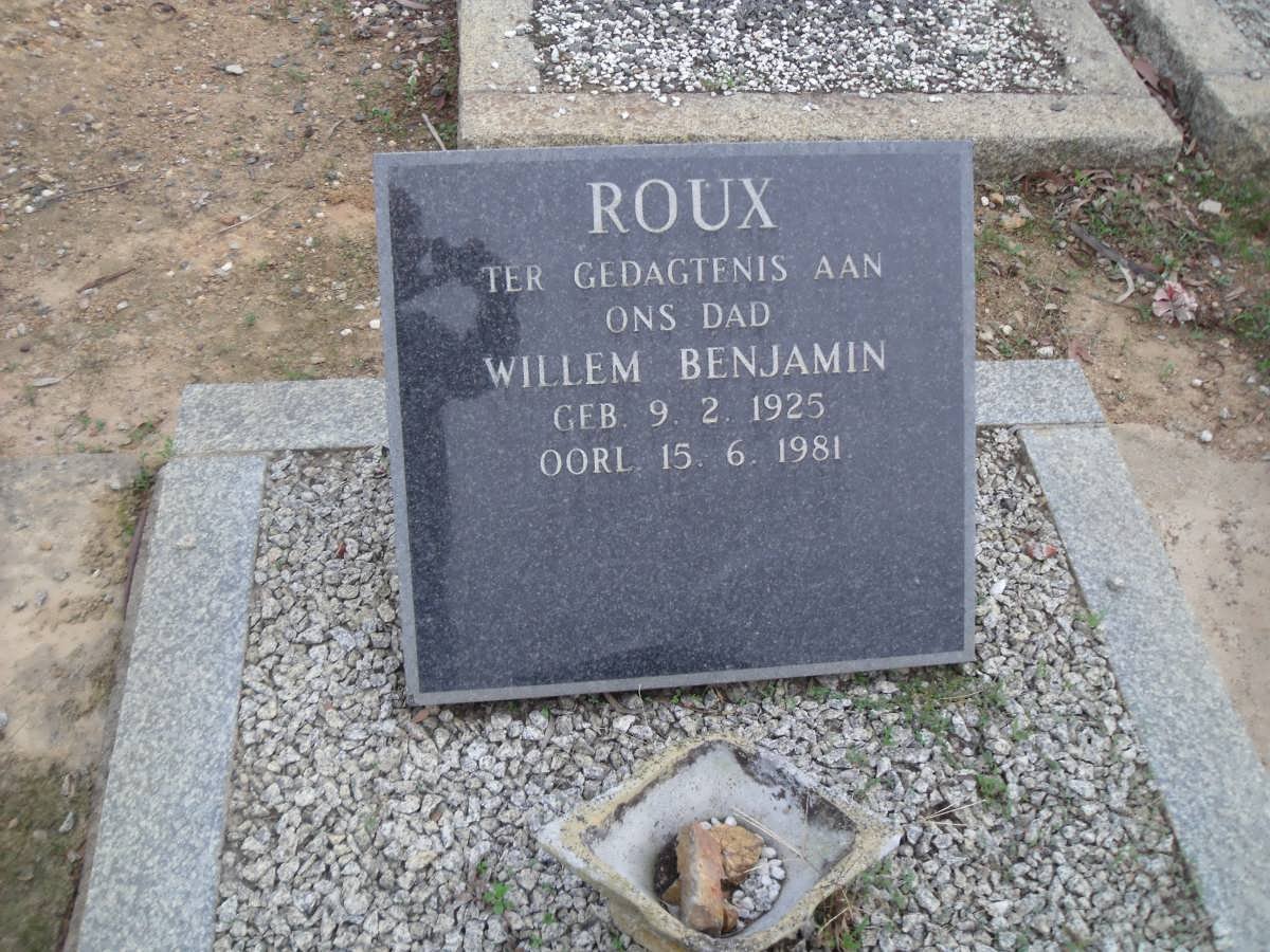 ROUX Willem Benjamin 1925-1981