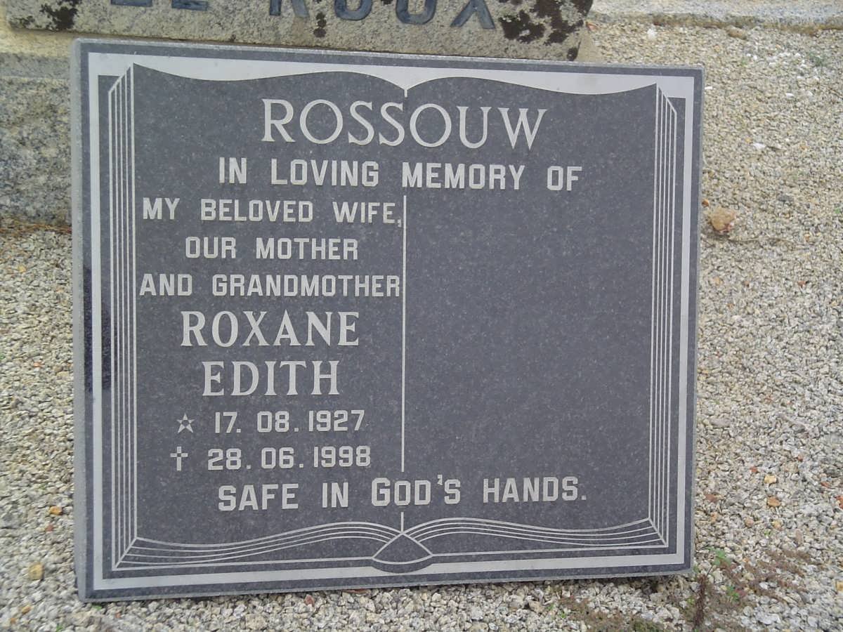 ROSSOUW Roxane Edith 1927-1998