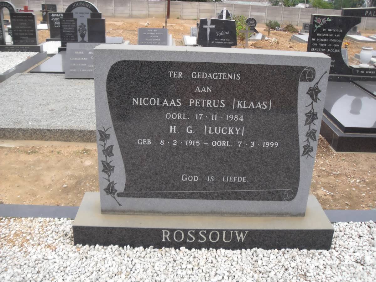 ROSSOUW Nicolaas Petrus -1984 :: ROSSOUW H.G. 1915-1999