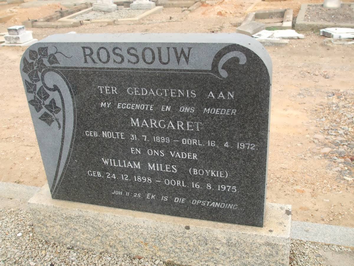 ROSSOUW William Miles 1898-1975 &amp; Margaret 1899-1972