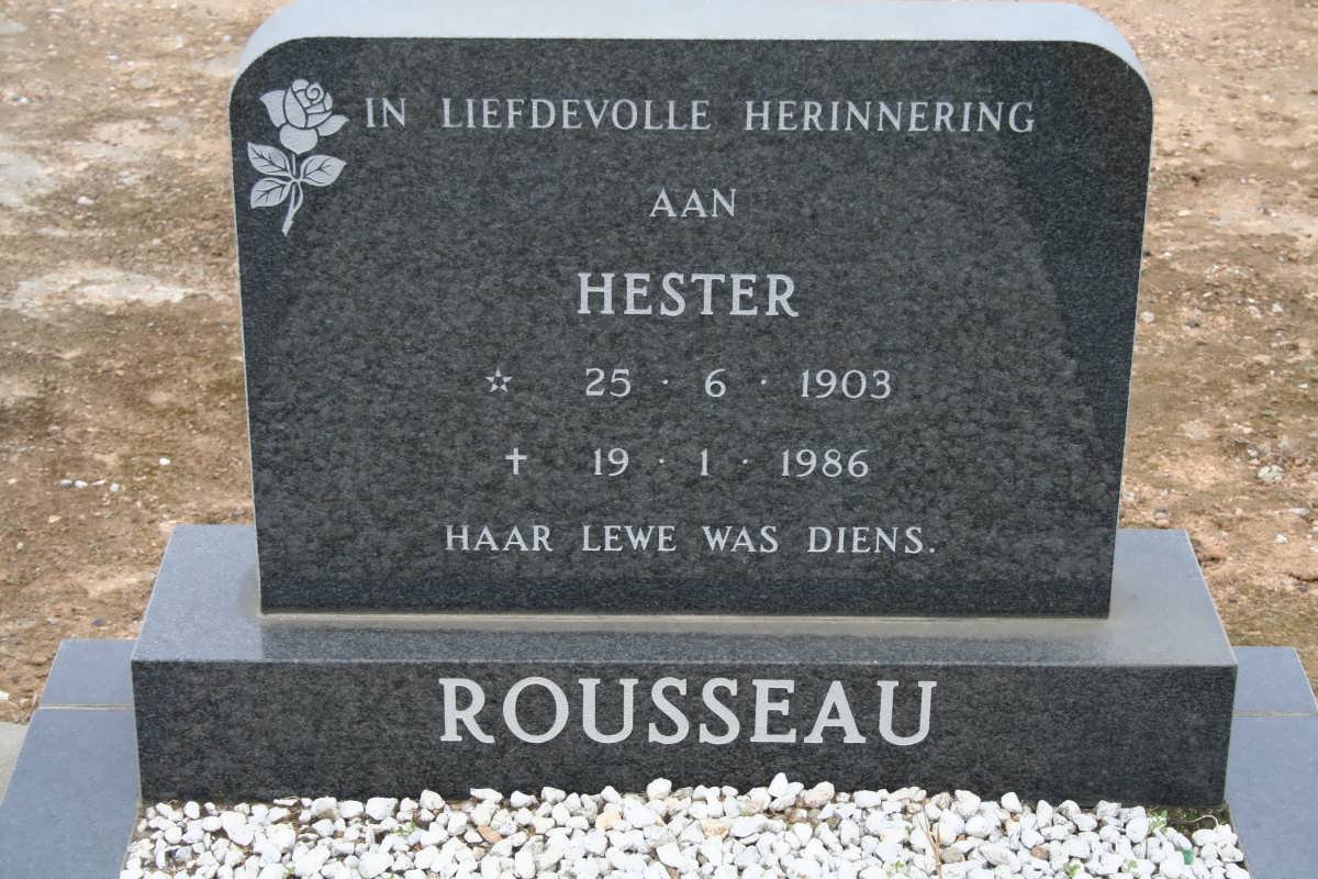 ROUSSEAU Hester 1903-1986