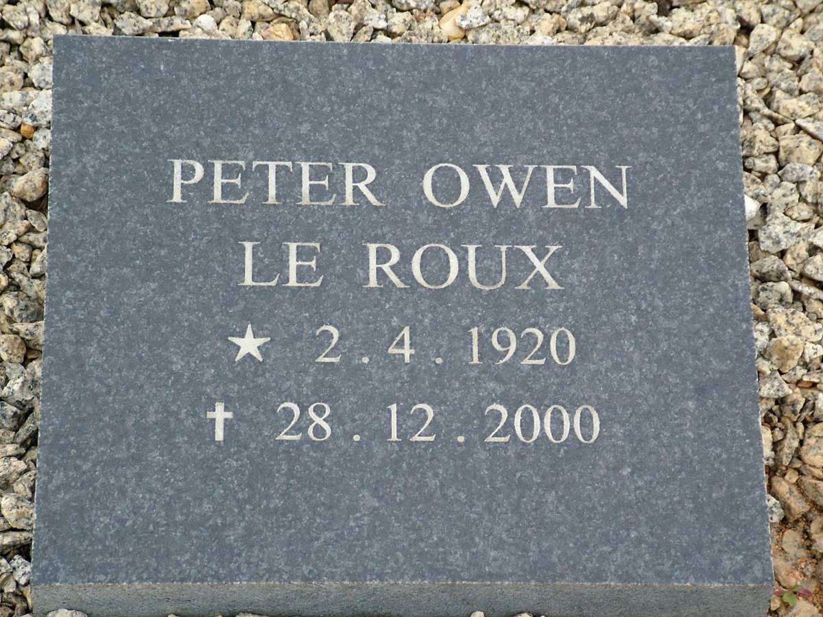 ROUX Peter Owen, le 1920-2000