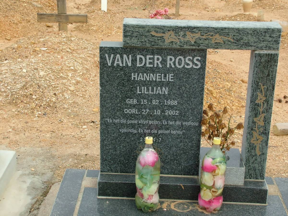 ROSS Hannelie Lillian, van der 1988-2002