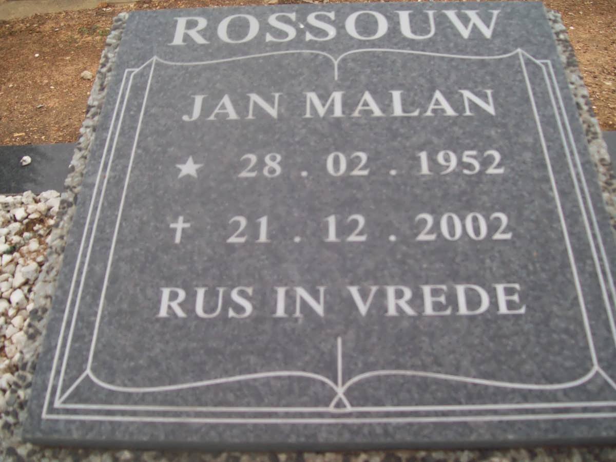 ROSSOUW Jan Malan 1952-2002