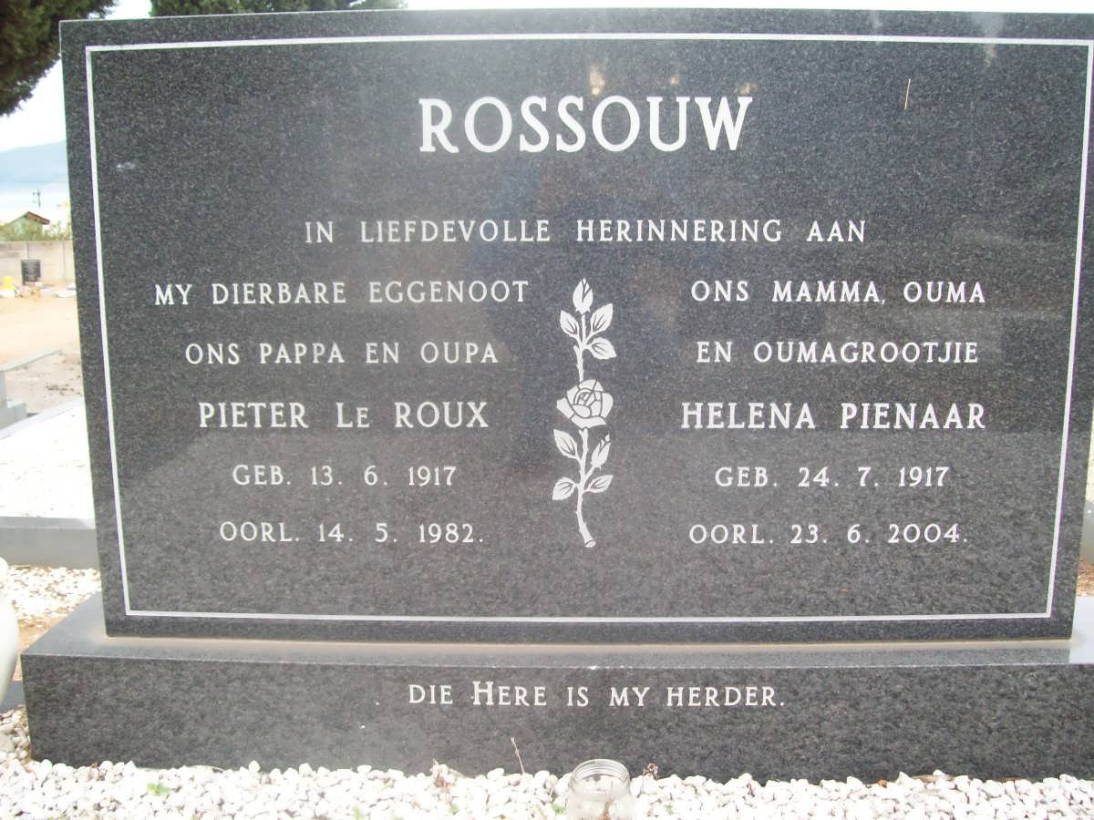 ROSSOUW Pieter Le Roux 1917-1982 &amp; Helena Pienaar 1917-2004