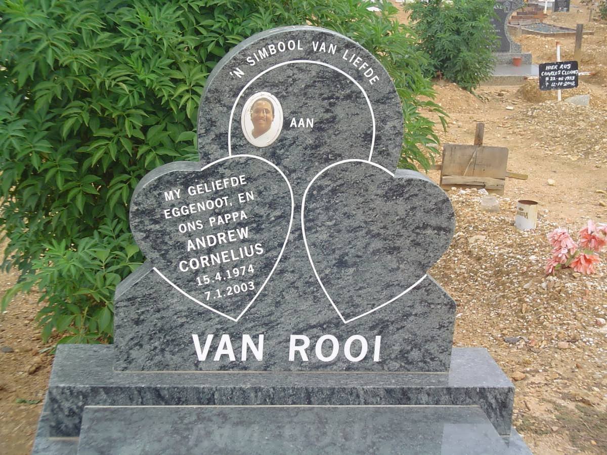ROOI Andrew Cornelius, van 1974-2003