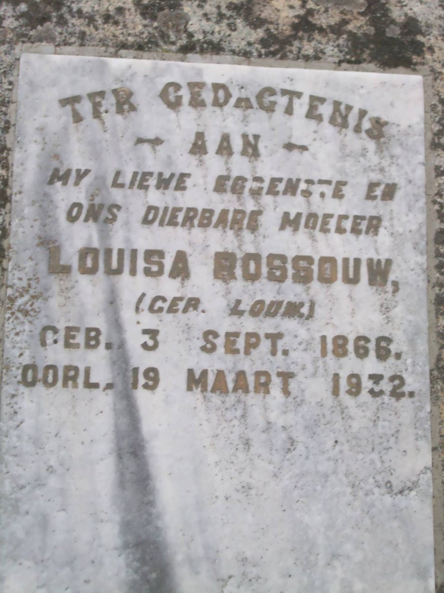 ROSSOUW Louisa nee LOUW 1866-1932