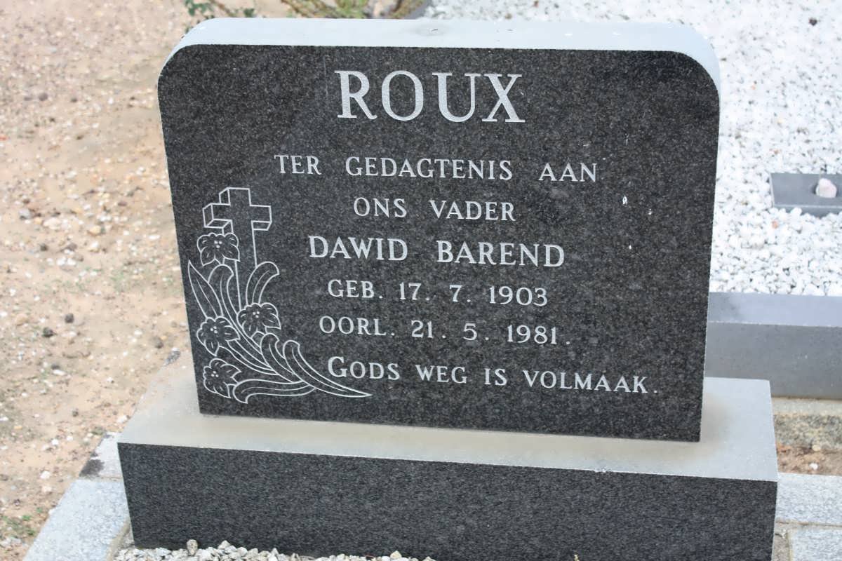 ROUX Dawid Barend 1903-1981