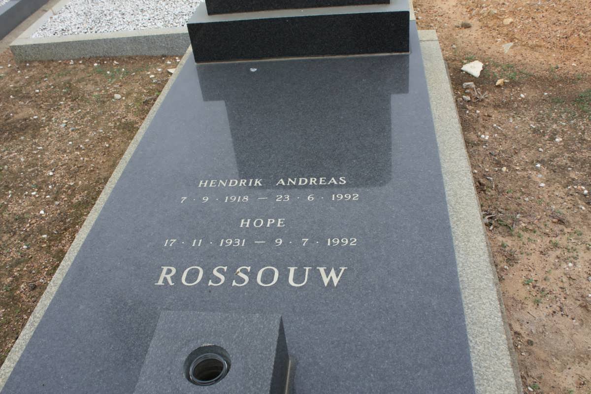 ROSSOUW Hendrik Andreas 1918-1992 :: ROSSOUW Hope 1931-1992