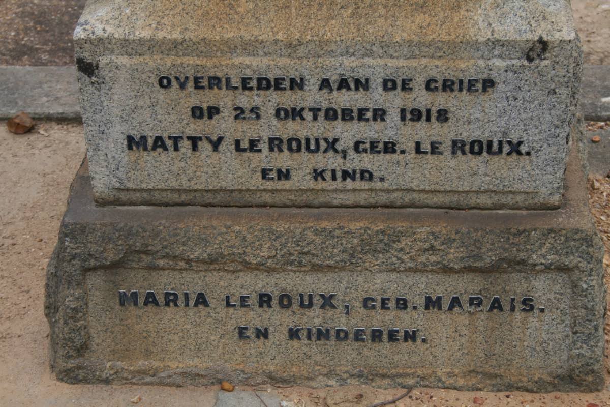 ROUX Matty, le nee LE ROUX &amp; Child -1918 :: LE ROUX Maria nee MARAIS &amp; Children -1918