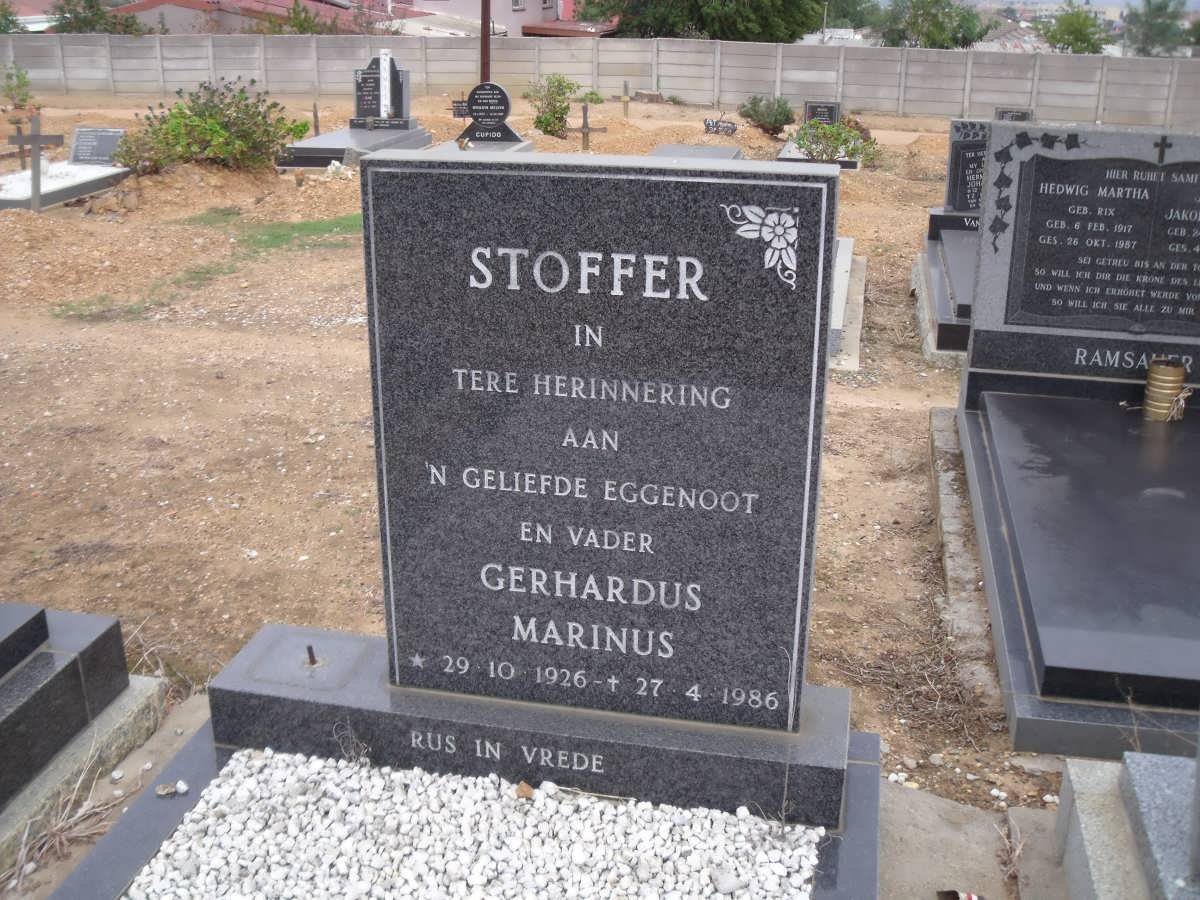 STOFFER Gerhardus Marinus 1926-1986