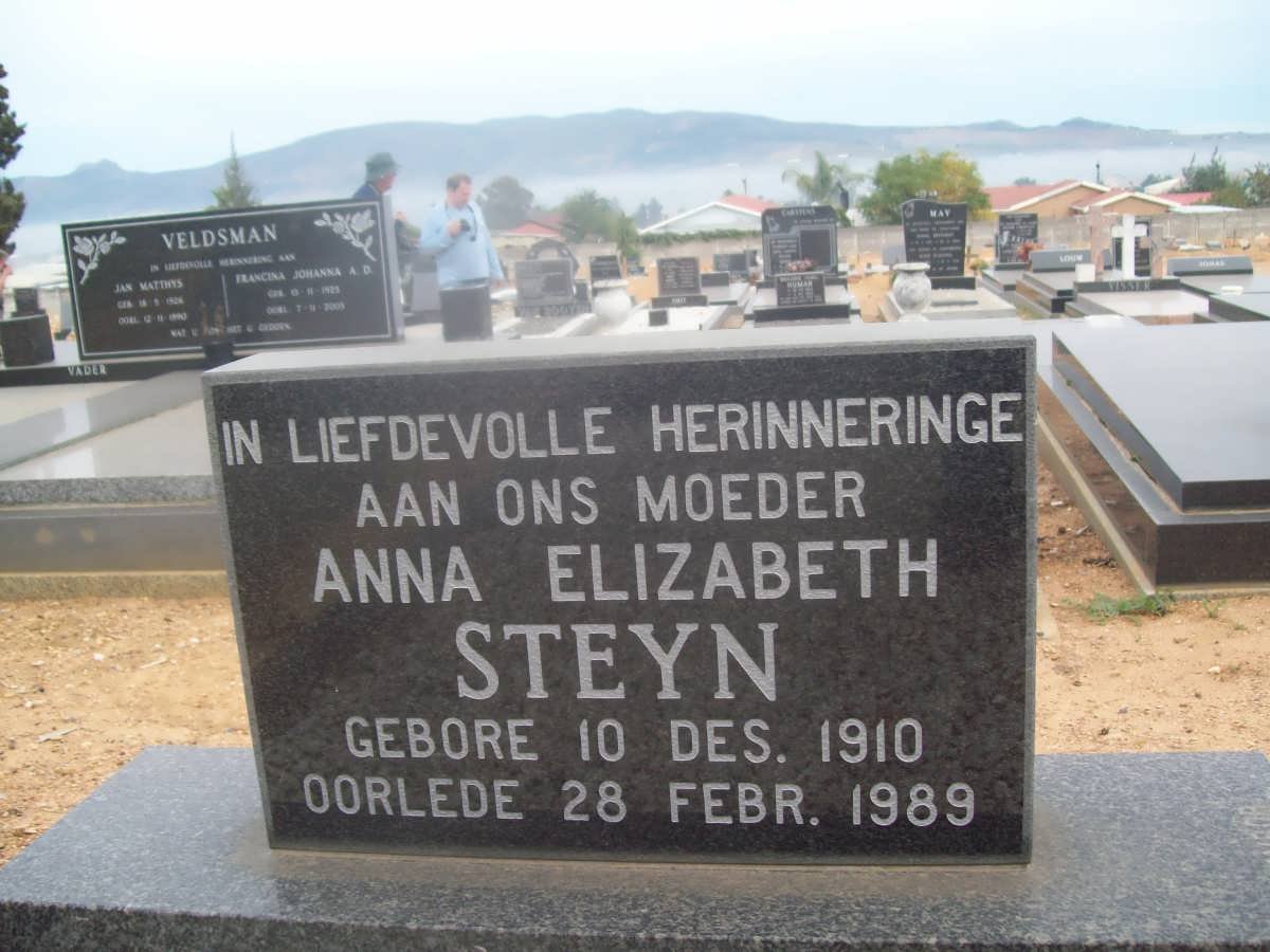 STEYN Anna Elizabeth 1910-1989