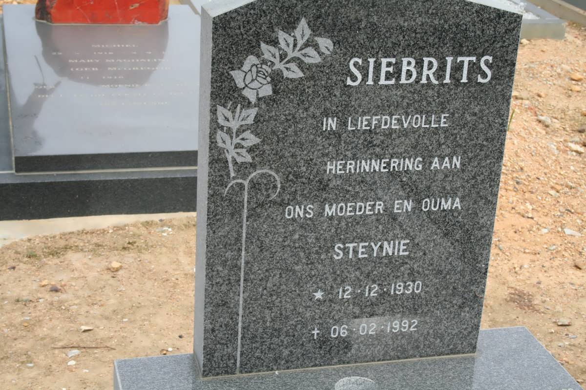SIEBRITS Steynie 1930-1992