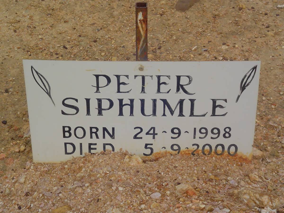 SIPHUMLE Peter 1998-2000