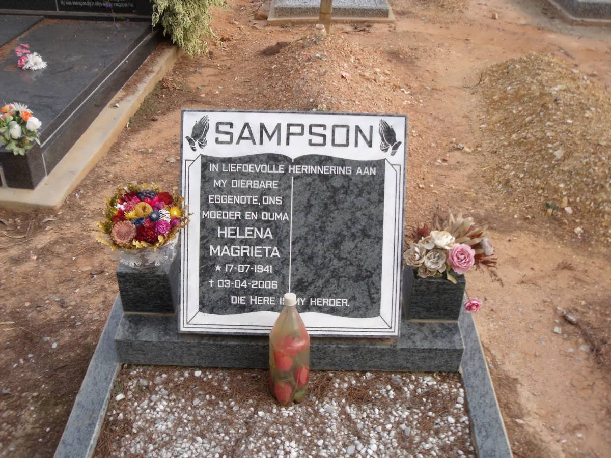 SAMPSON Helena Magrieta 1941-2006