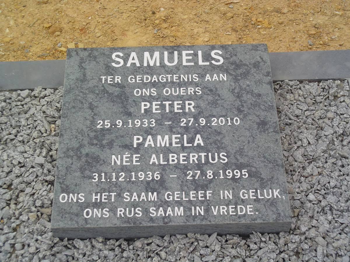 SAMUELS Peter 1933-2010 &amp; Pamela ALBERTUS 1936-1995