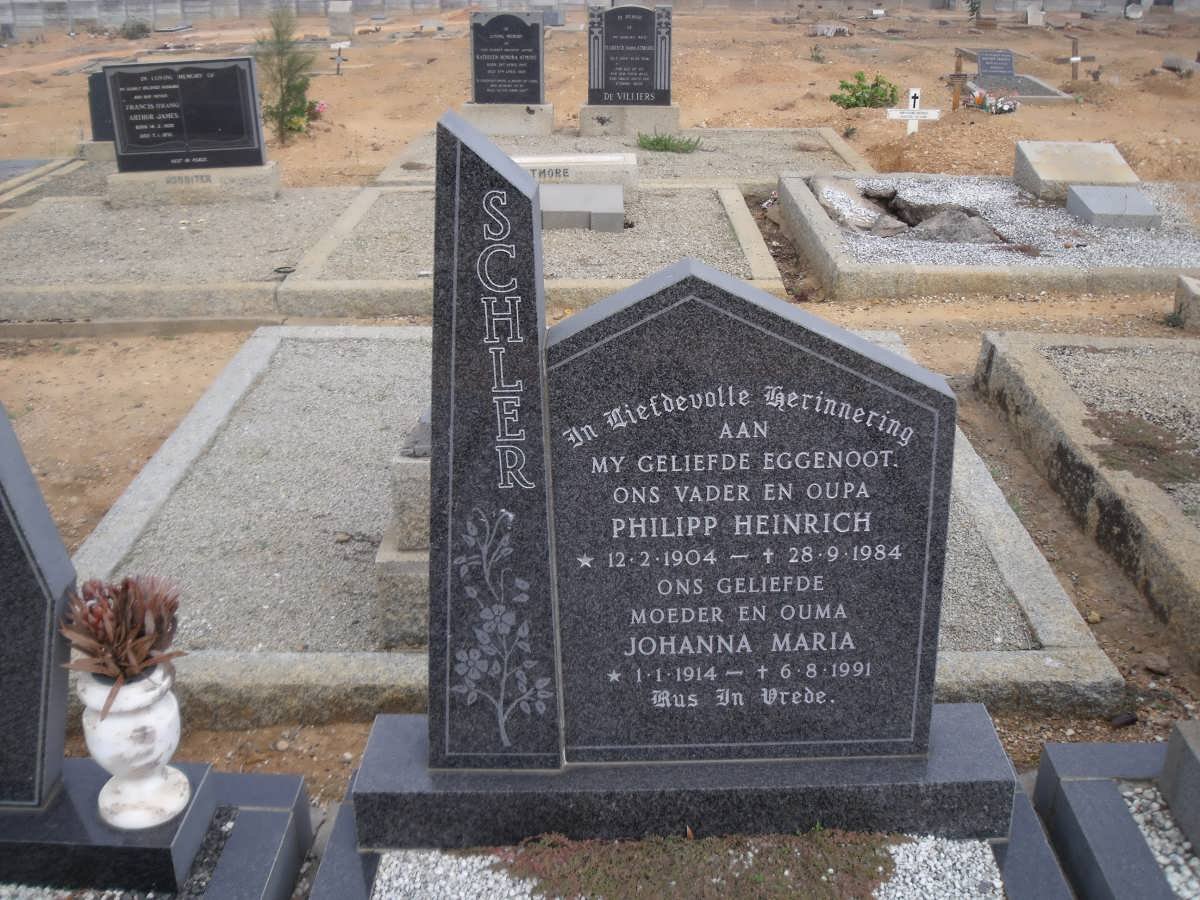 SCHLER Philipp Heinrich 1904-1984 &amp; Johanna Maria 1914-1991